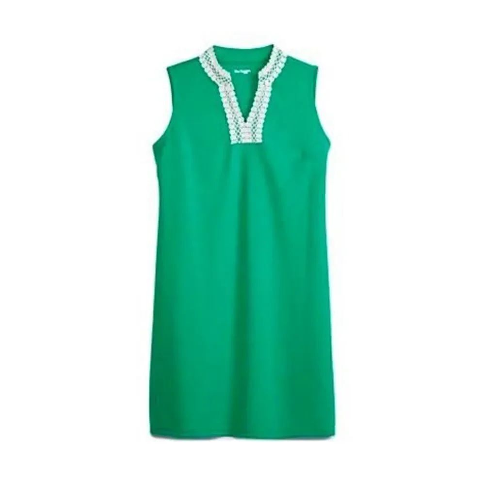 Kim Rogers Green Kurta Sleeveless Dress Size Large Petite